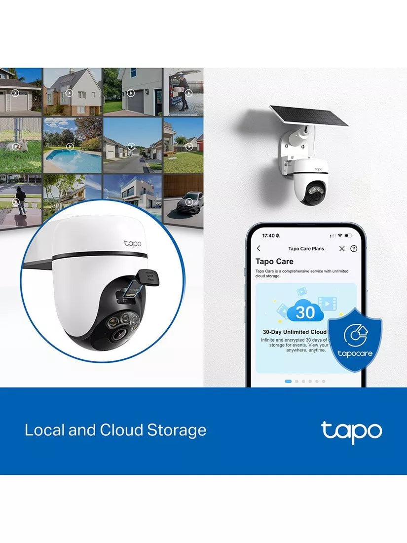 TP-Link Tapo C610 2K outdoor security camera with solar panel (British brand)