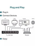 TP-Link 8-port Gigabit network switch, UK version