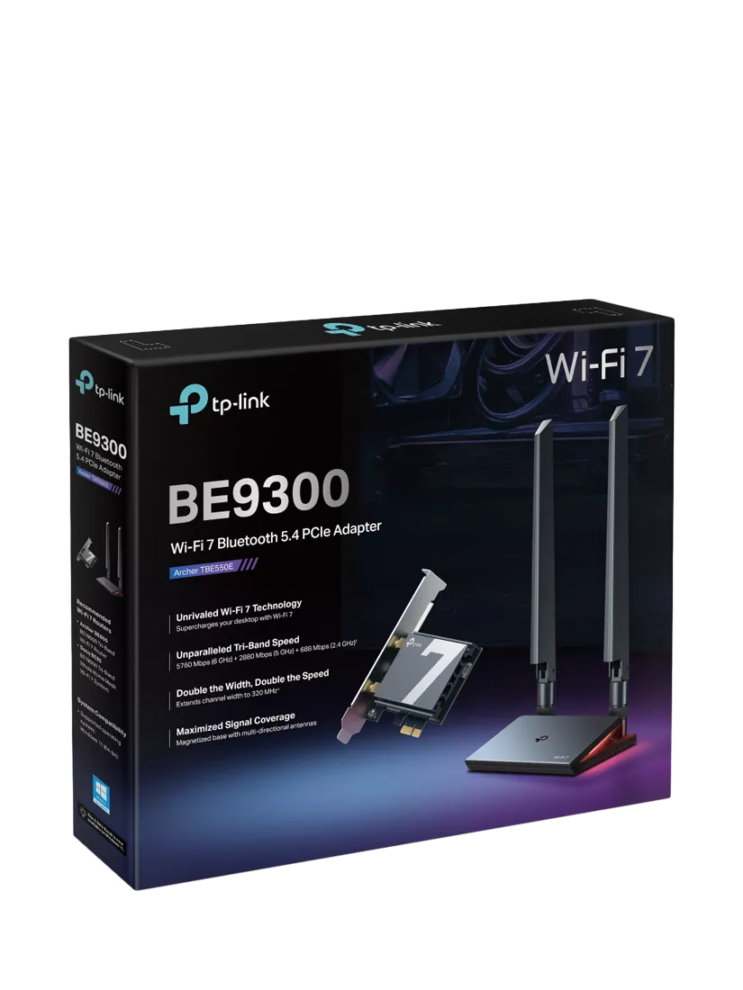 TP-Link Archer TBE550E Wi-Fi 7 PCIe adapter - British product