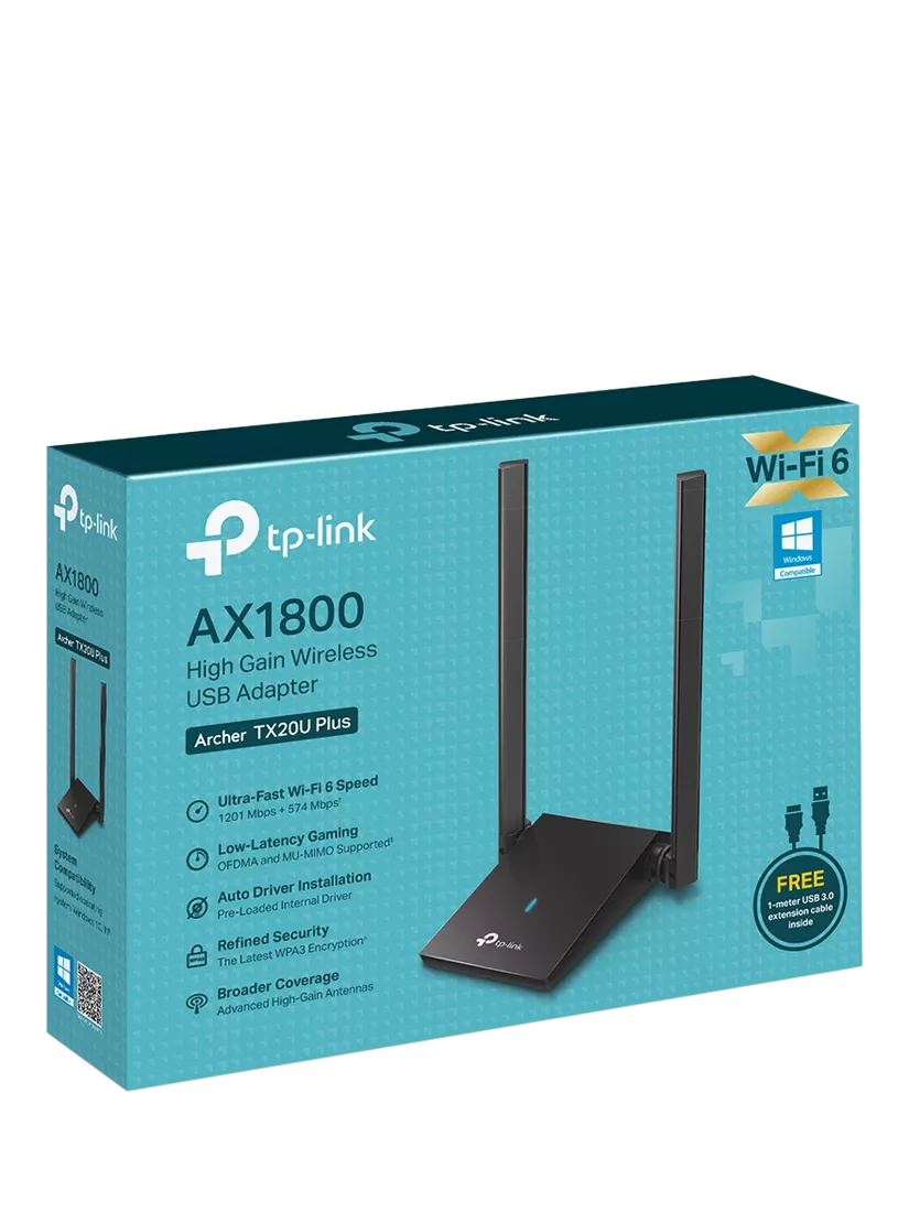 TP-Link Archer TX20U Plus AX1800 dual-band USB adapter, UK version