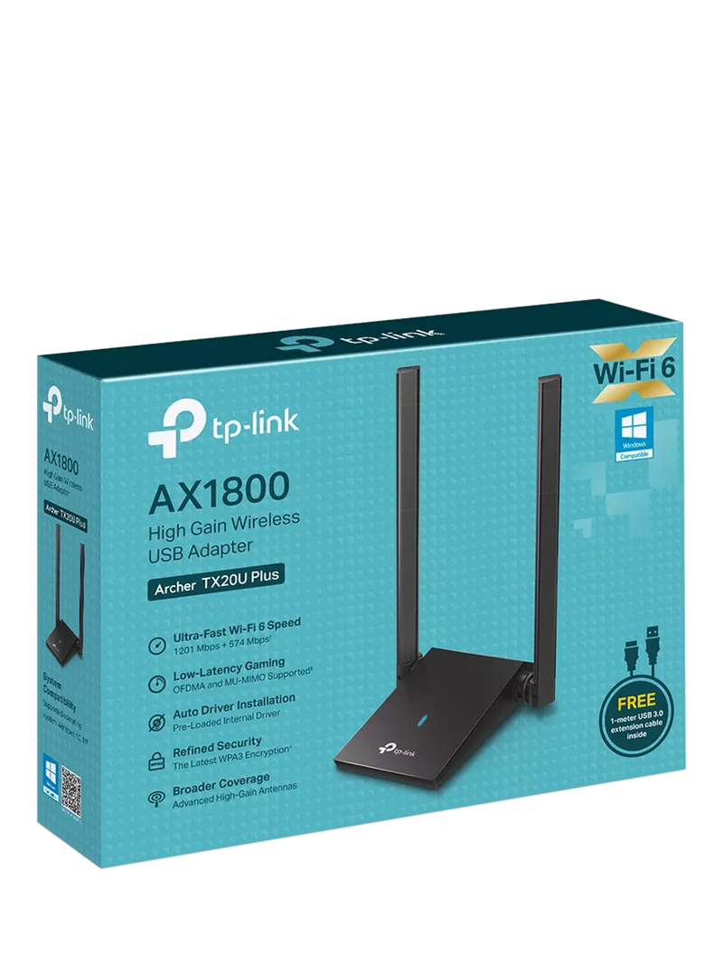TP-Link Archer TX20U Plus AX1800 dual-band USB adapter, UK version