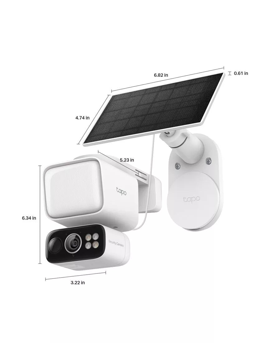 TP-Link Tapo TC50 kit solar-powered security camera with floodlight, imported from the UK