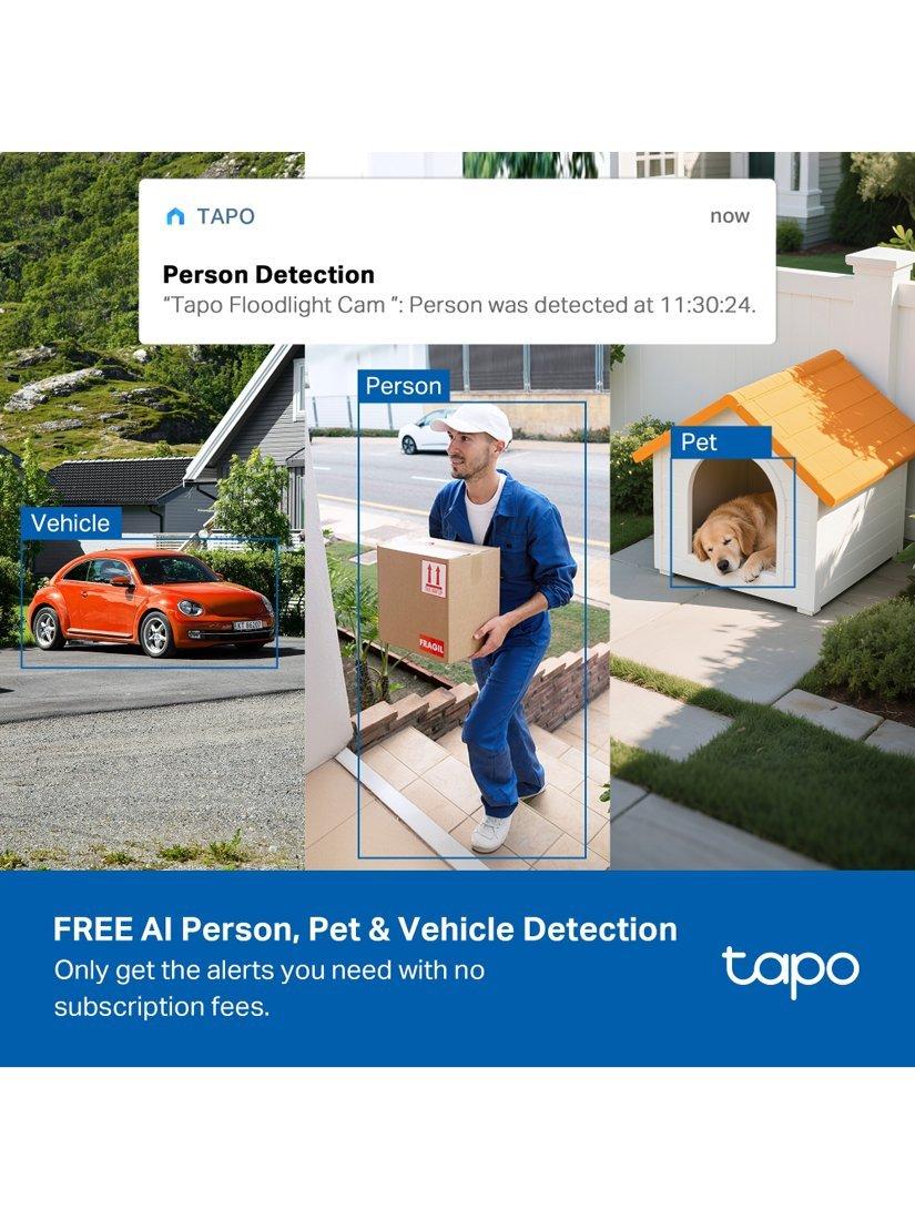 TP-Link Tapo TC50 kit solar-powered security camera with floodlight, imported from the UK