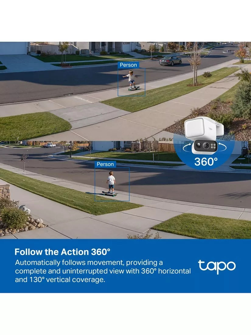 TP-Link Tapo TC50 kit solar-powered security camera with floodlight, imported from the UK