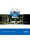 TP-Link Tapo TC50 kit solar-powered security camera with floodlight, imported from the UK