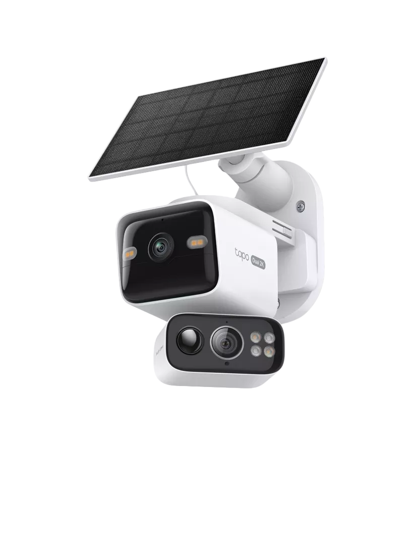 TP-Link Tapo TC93D Kit 2K dual lens solar security camera - British product