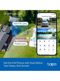 TP-Link Tapo TC93D Kit 2K dual lens solar security camera - British product