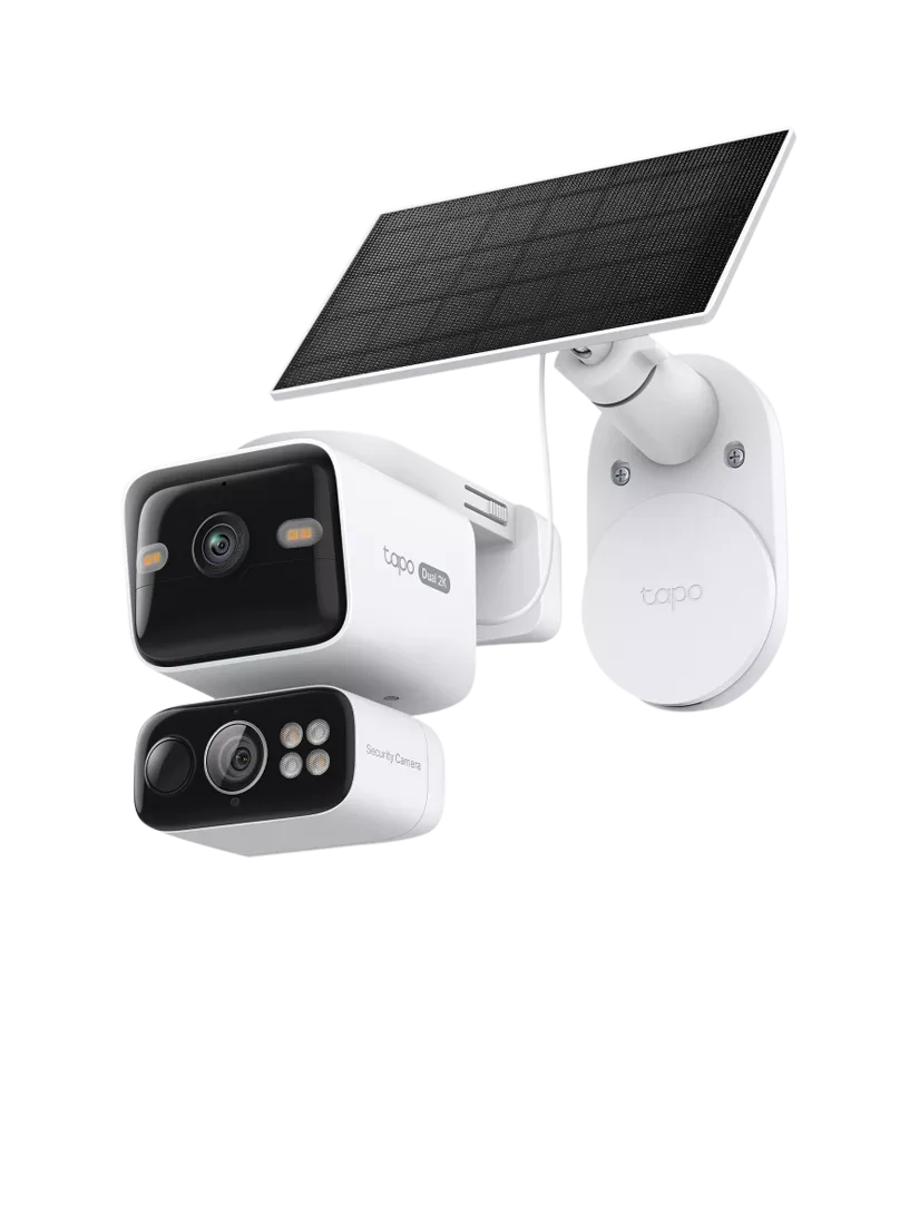TP-Link Tapo TC93D Kit 2K dual lens solar security camera - British product