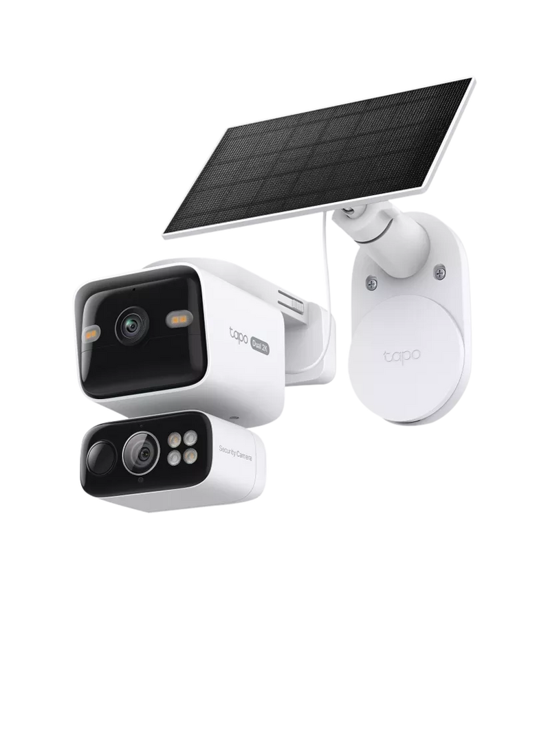 TP-Link Tapo TC93D Kit 2K dual lens solar security camera - British product
