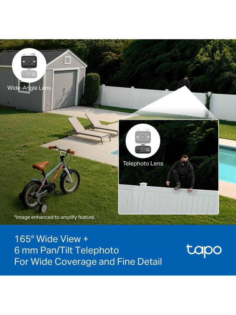 TP-Link Tapo TC93D Kit 2K dual lens solar security camera - British product