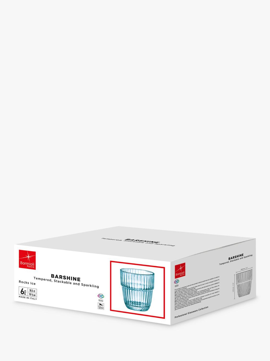 Bormioli Rocco Barshine glass tumblers set of 6 305ml (British brand)