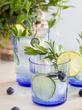 Bormioli Rocco blue fluted highball glasses 500ml pack of 4, UK version