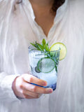 Bormioli Rocco blue fluted highball glasses 500ml pack of 4, UK version