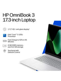 HP OmniBook 3 laptop Glacier Silver 17.3 inch - British product