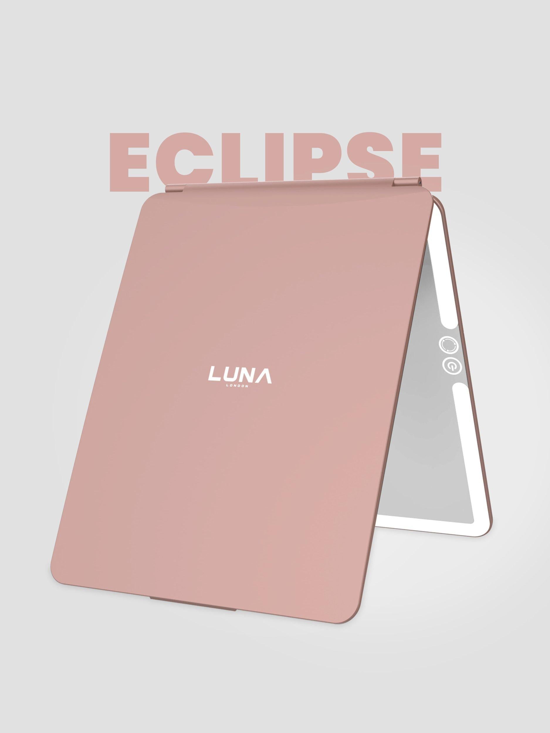 LUNA London eclipse travel mirror with dimmable light - British product