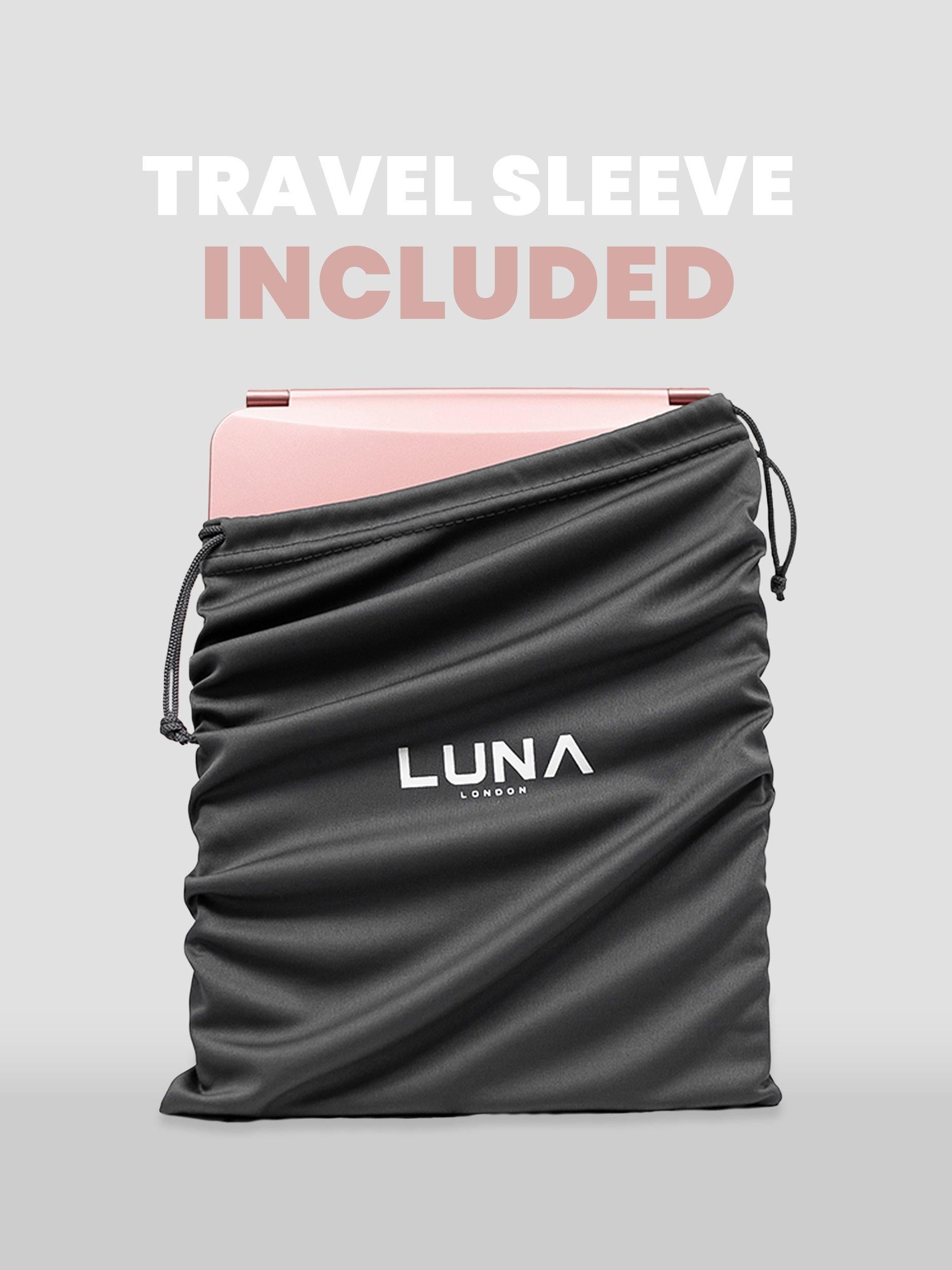 LUNA London eclipse travel mirror with dimmable light - British product