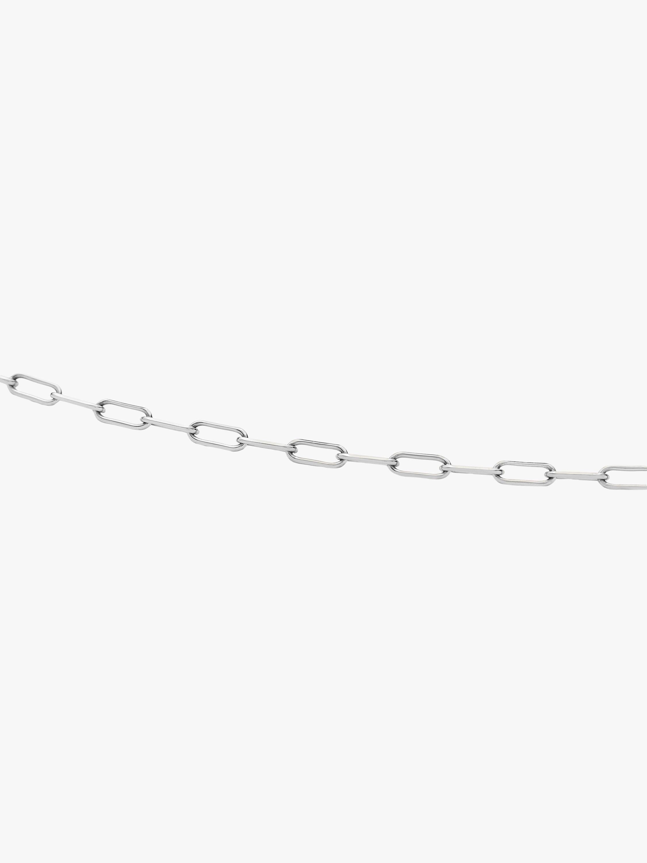 Missoma mini paperclip chain bracelet silver, UK version