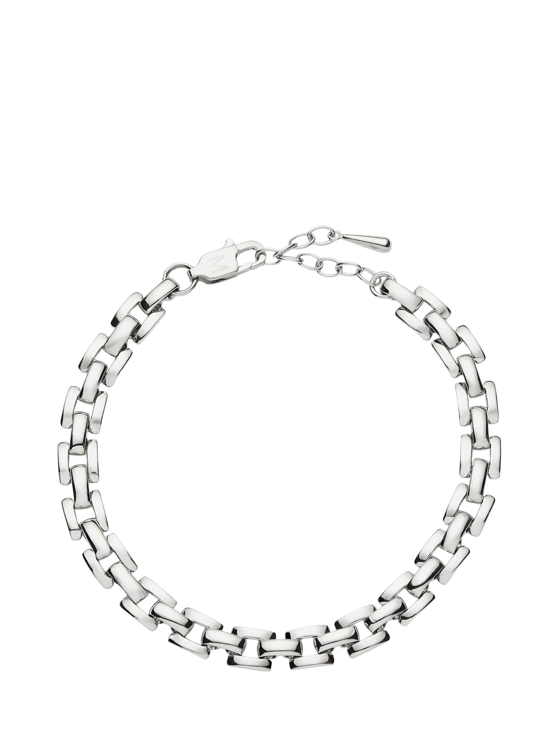 Missoma Timepiece Link Chain Bracelet, Silver, M