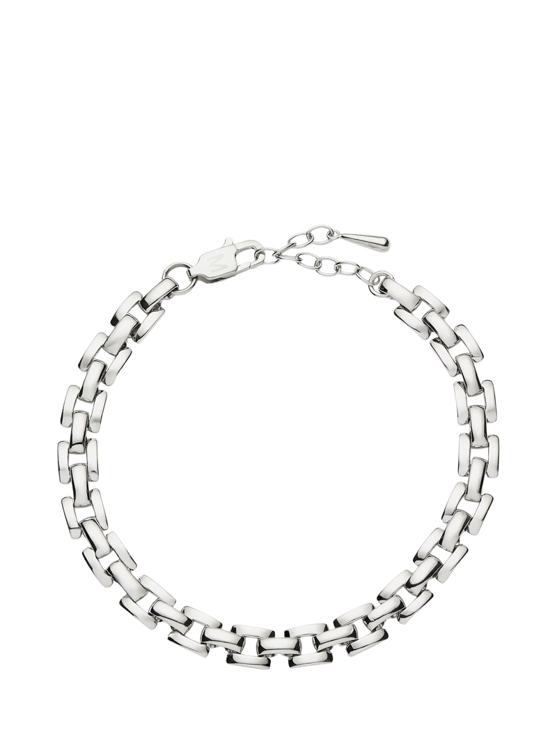Missoma Timepiece Link Chain Bracelet, Silver, M