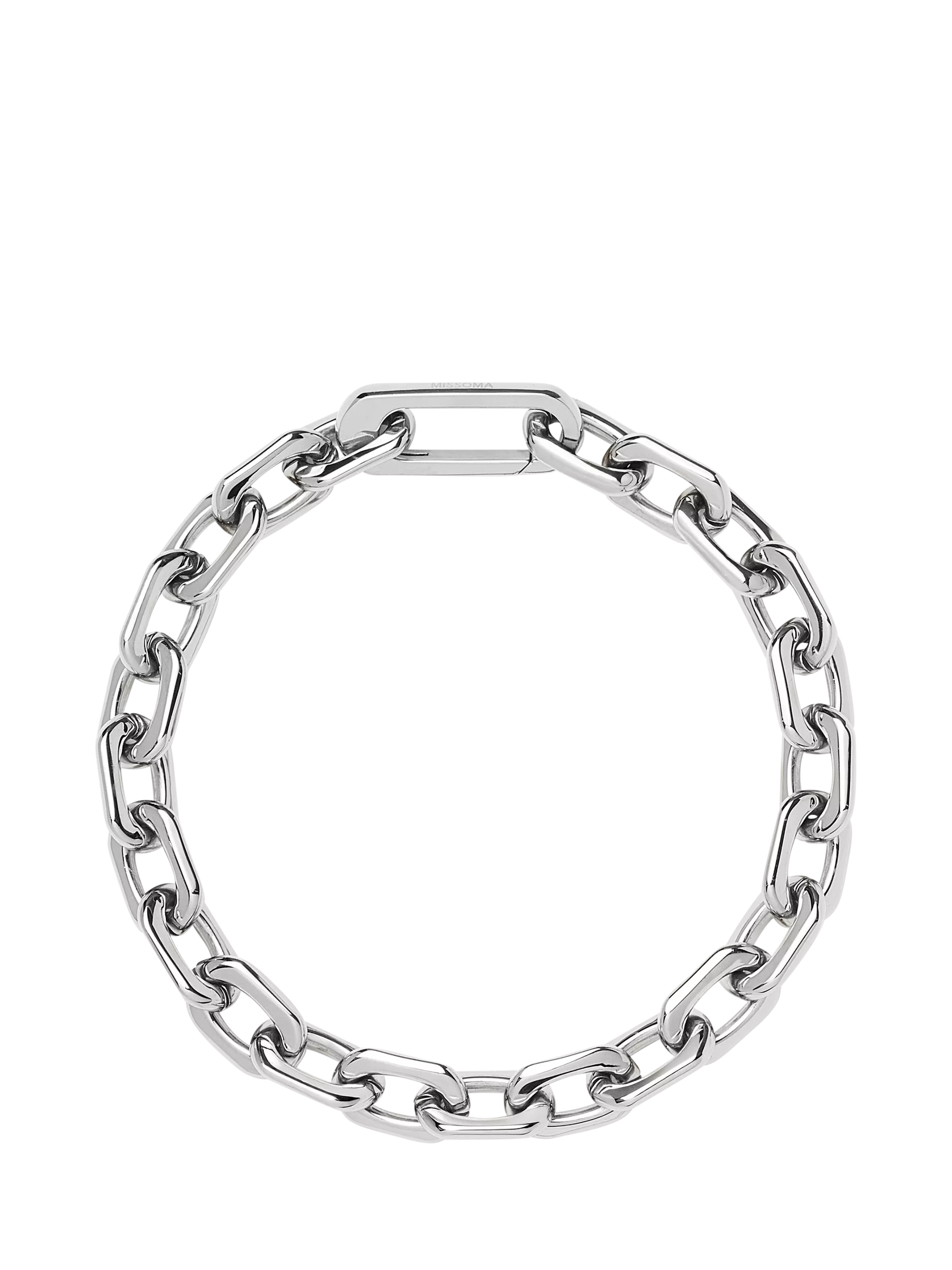 Missoma paperclip chain bracelet silver, imported from the UK