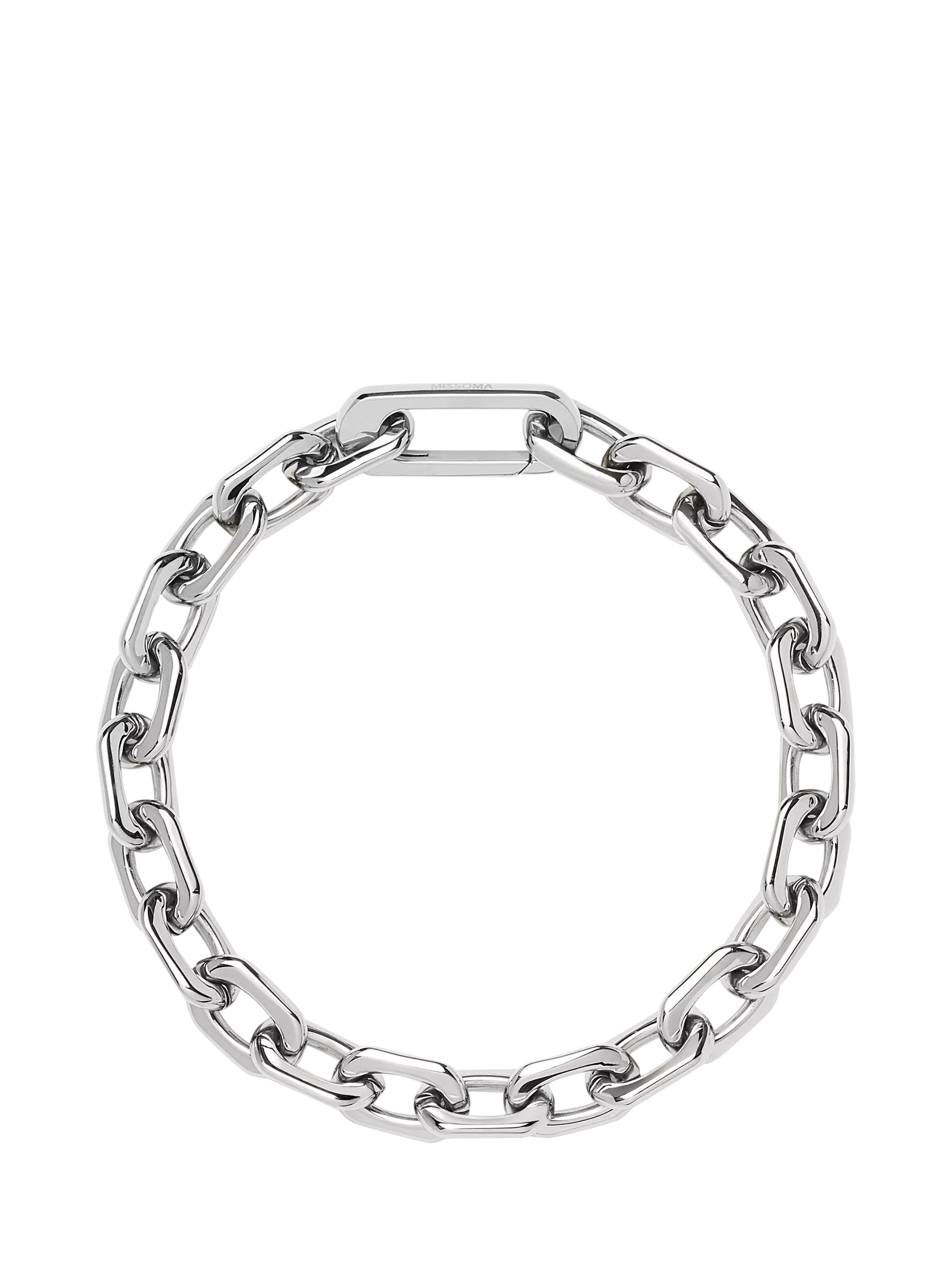 Missoma Square Paperclip Chain Bracelet Silver S - British product