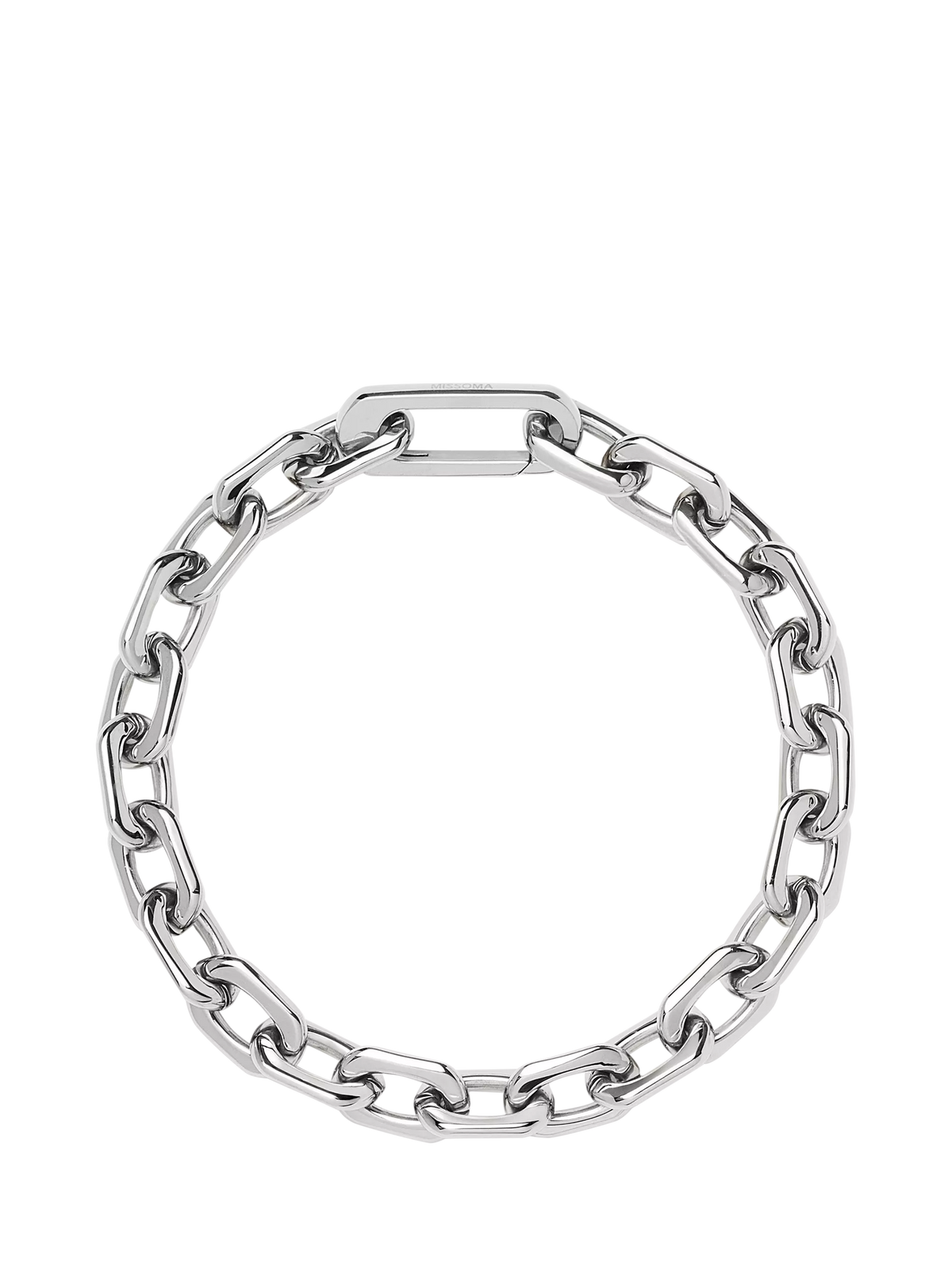 Missoma Square Paperclip Chain Bracelet Silver S - British product