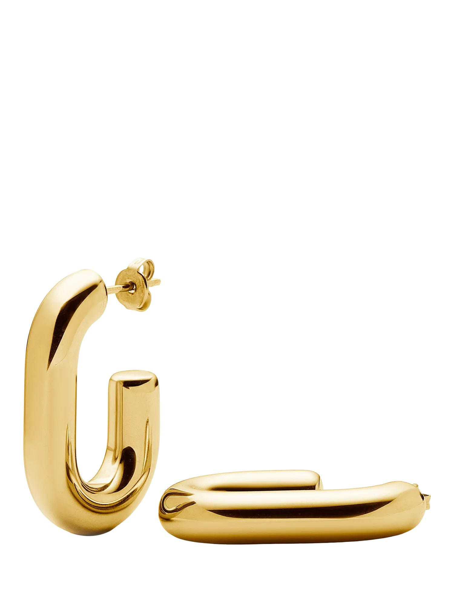 Missoma chubby oval hoop earrings gold - British product