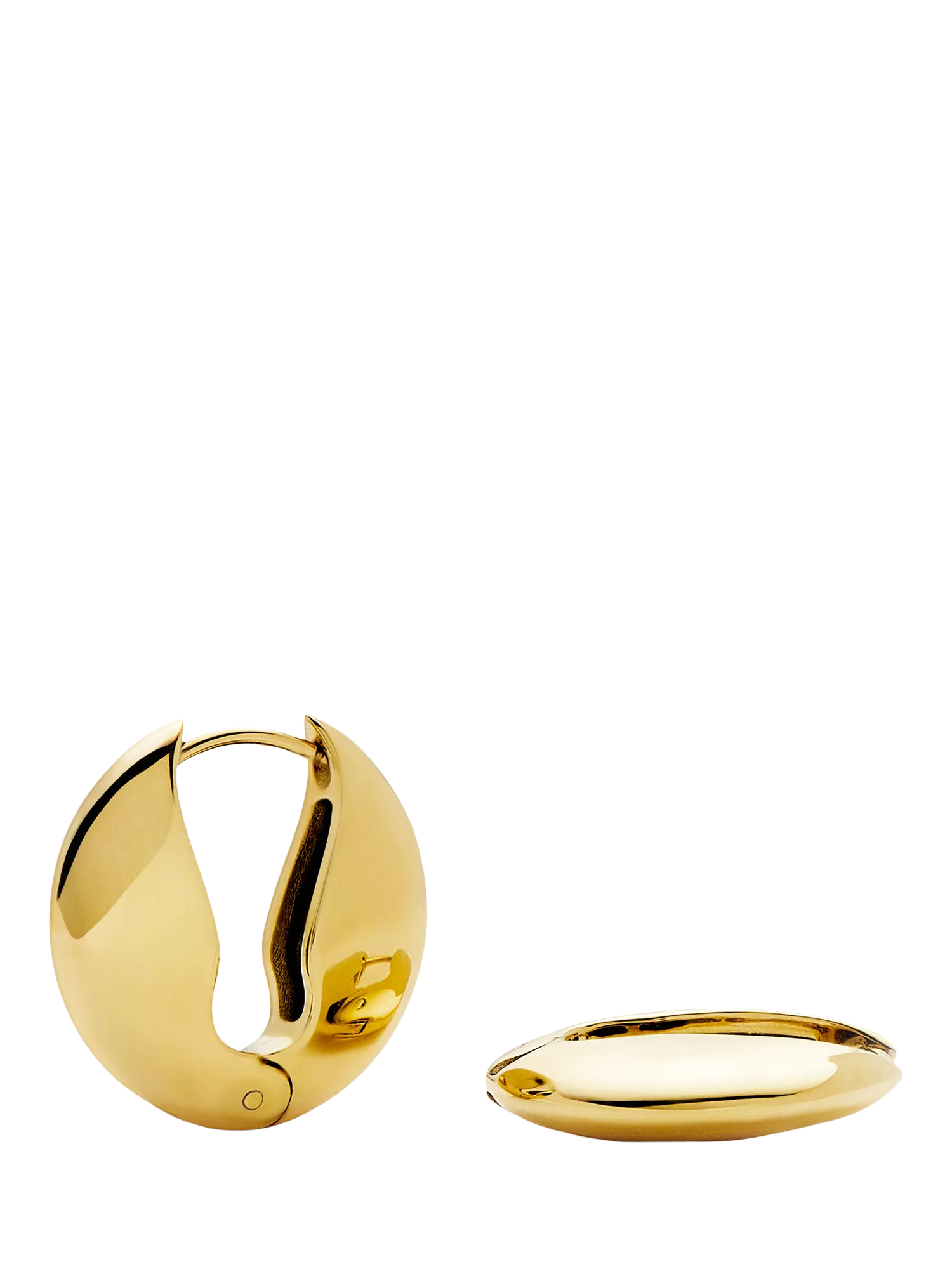 Missoma keyhole hoop earrings gold plated stainless steel (British brand)
