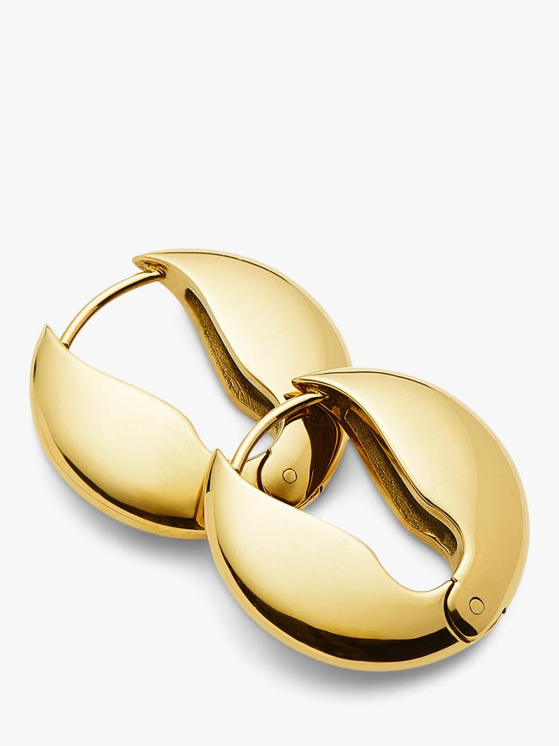 Missoma keyhole hoop earrings gold plated stainless steel (British brand)