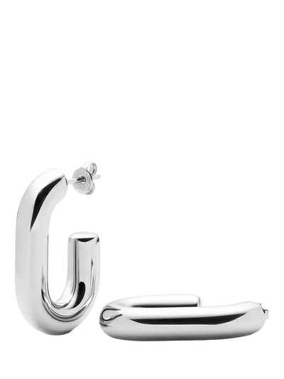 John Lewis Missoma Chubby Oval Hoop Earrings, Silver- Buy online at McGrocer