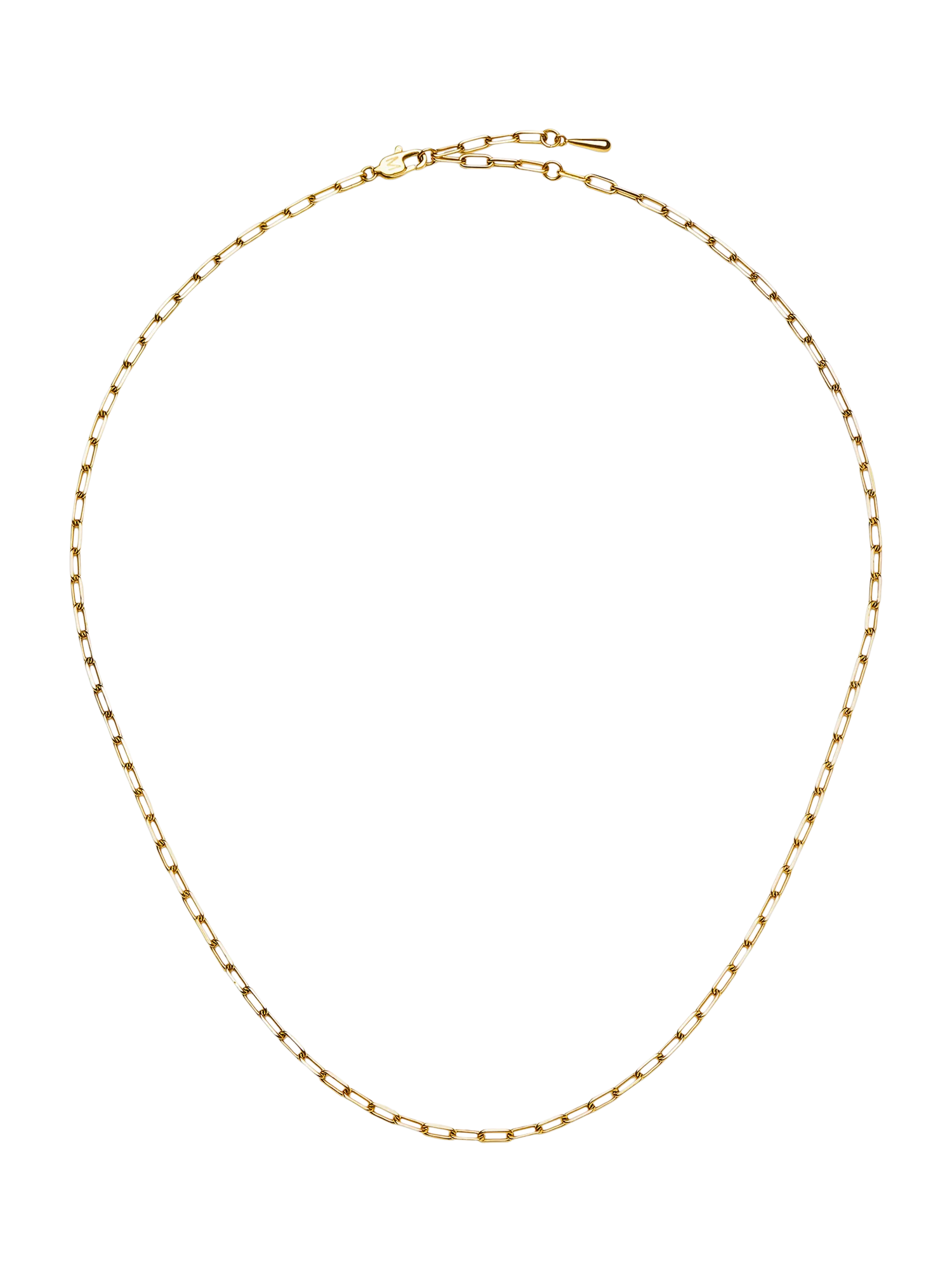 Missoma mini paperclip chain necklace gold 45cm, UK version