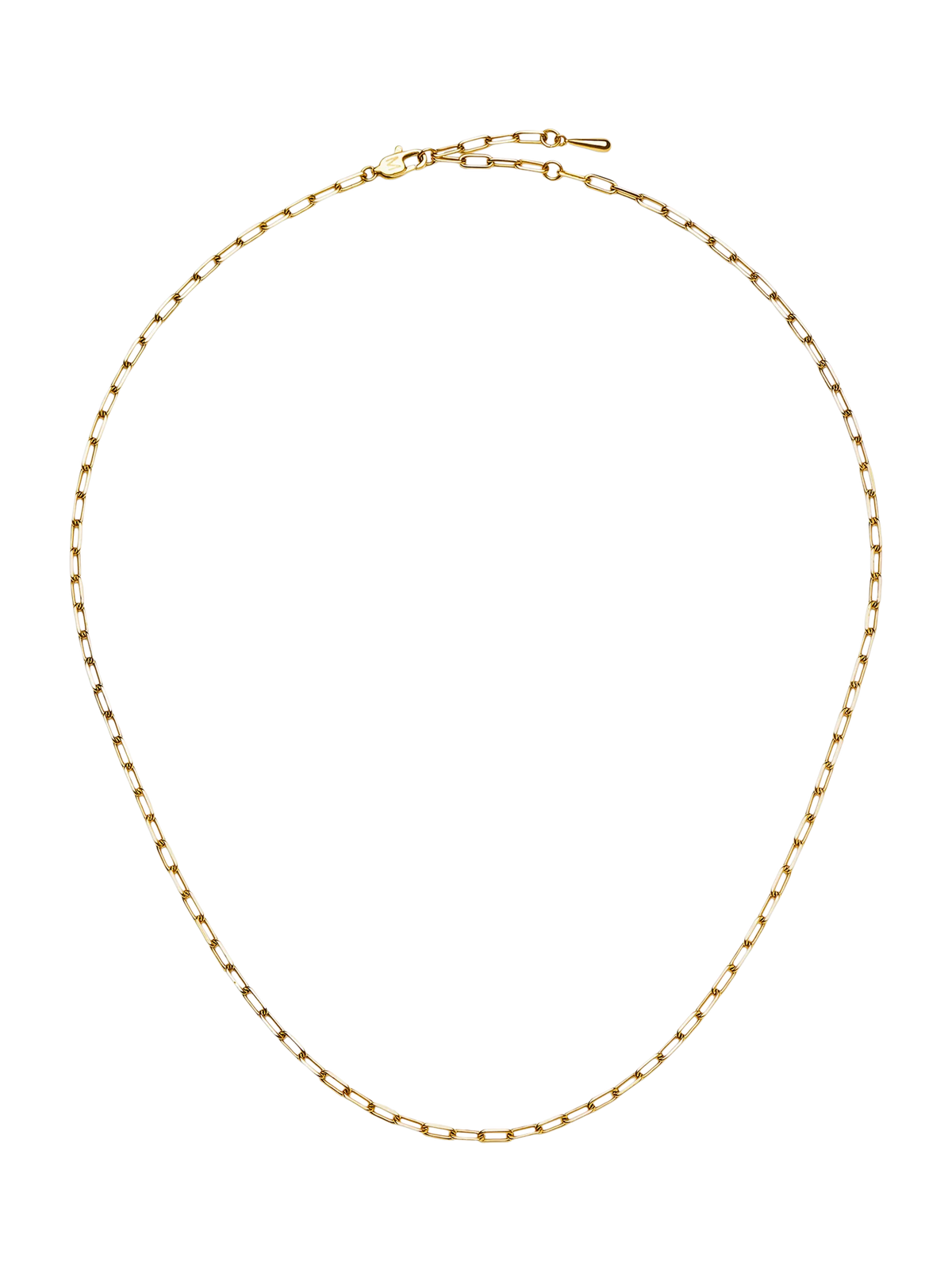 Missoma mini paperclip chain necklace gold 45cm, UK version