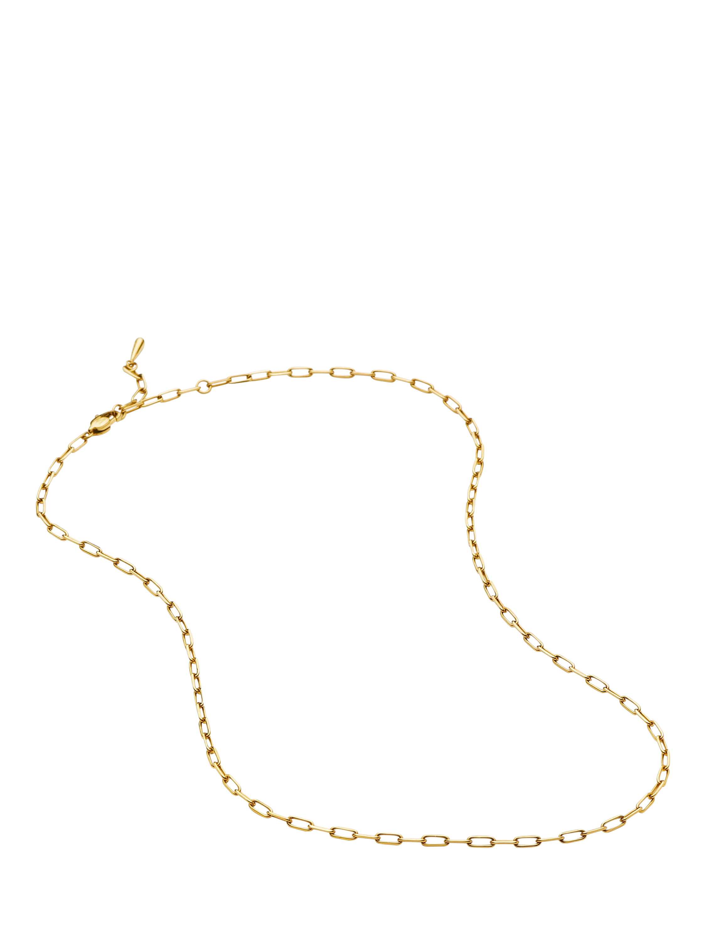 Missoma mini paperclip chain necklace gold 45cm, UK version
