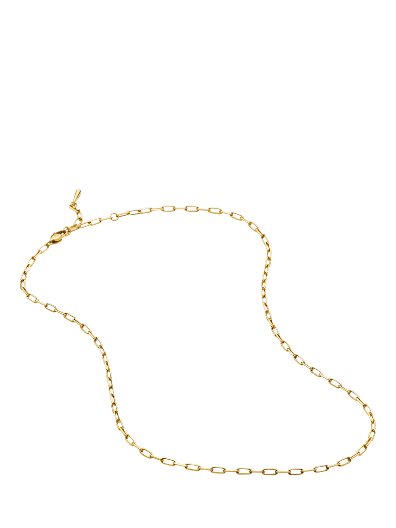 Missoma mini paperclip chain necklace gold 45cm, UK version