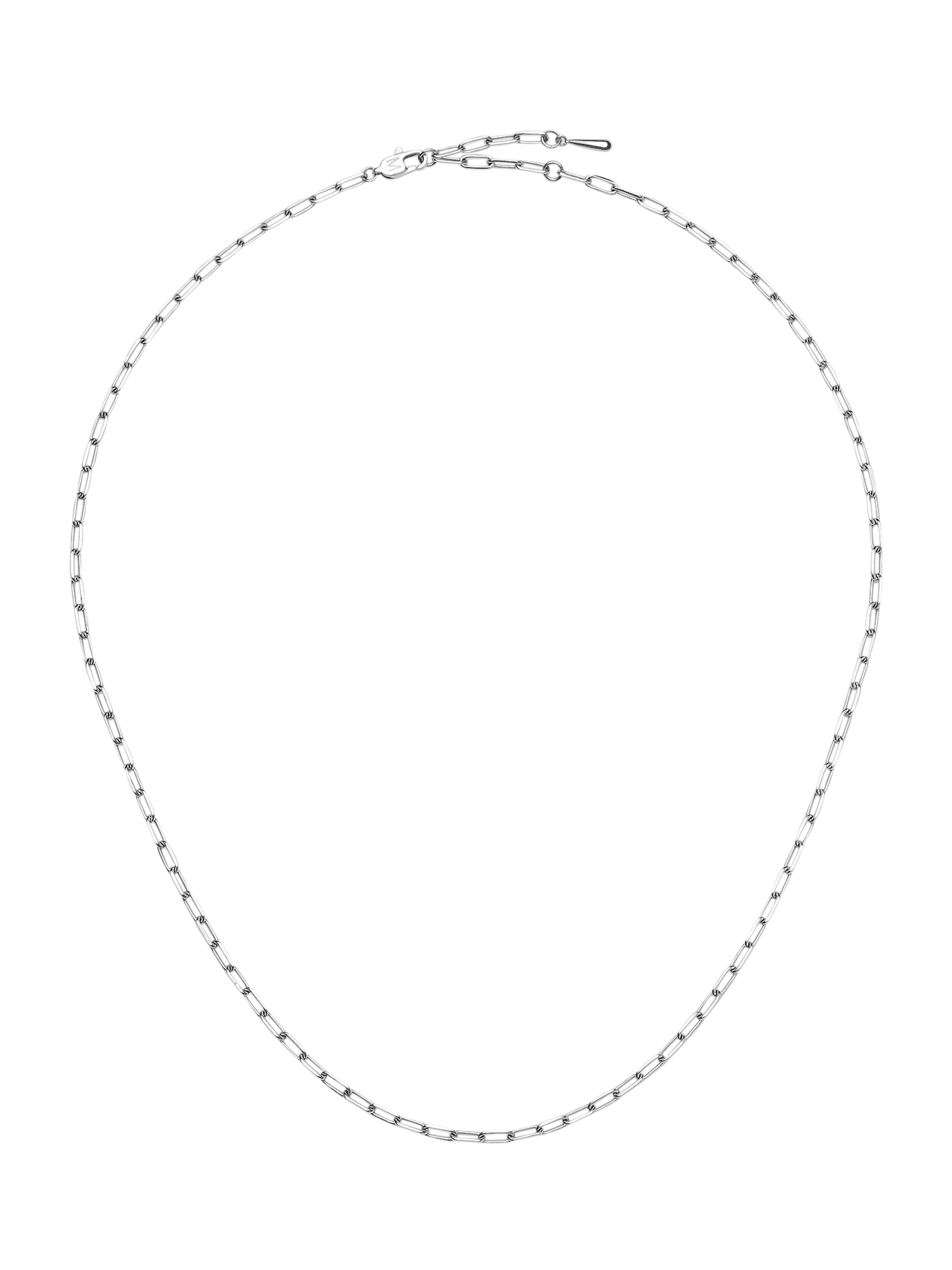 Missoma mini paperclip chain necklace silver (British brand)