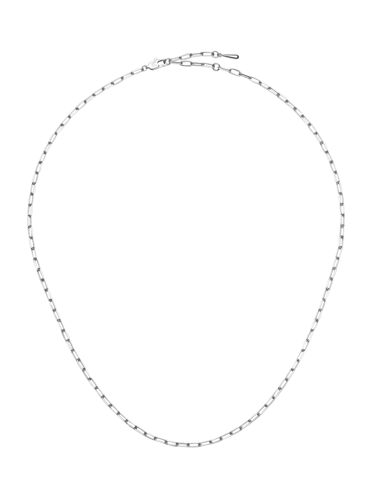 Missoma mini paperclip chain necklace silver (British brand)
