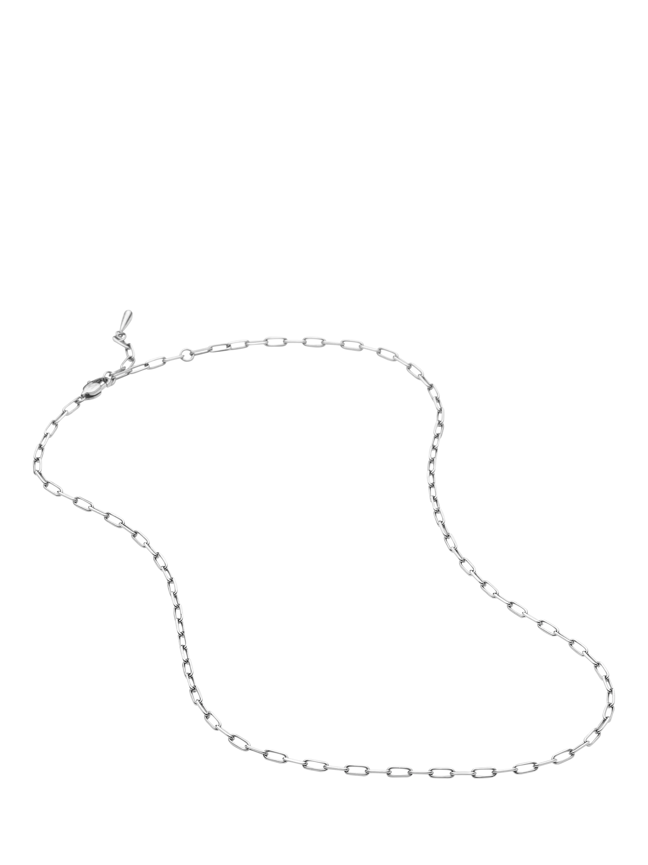 Missoma mini paperclip chain necklace silver (British brand)