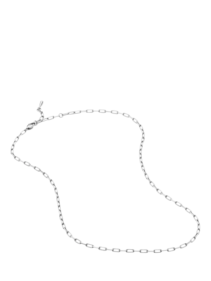 Missoma mini paperclip chain necklace silver (British brand)