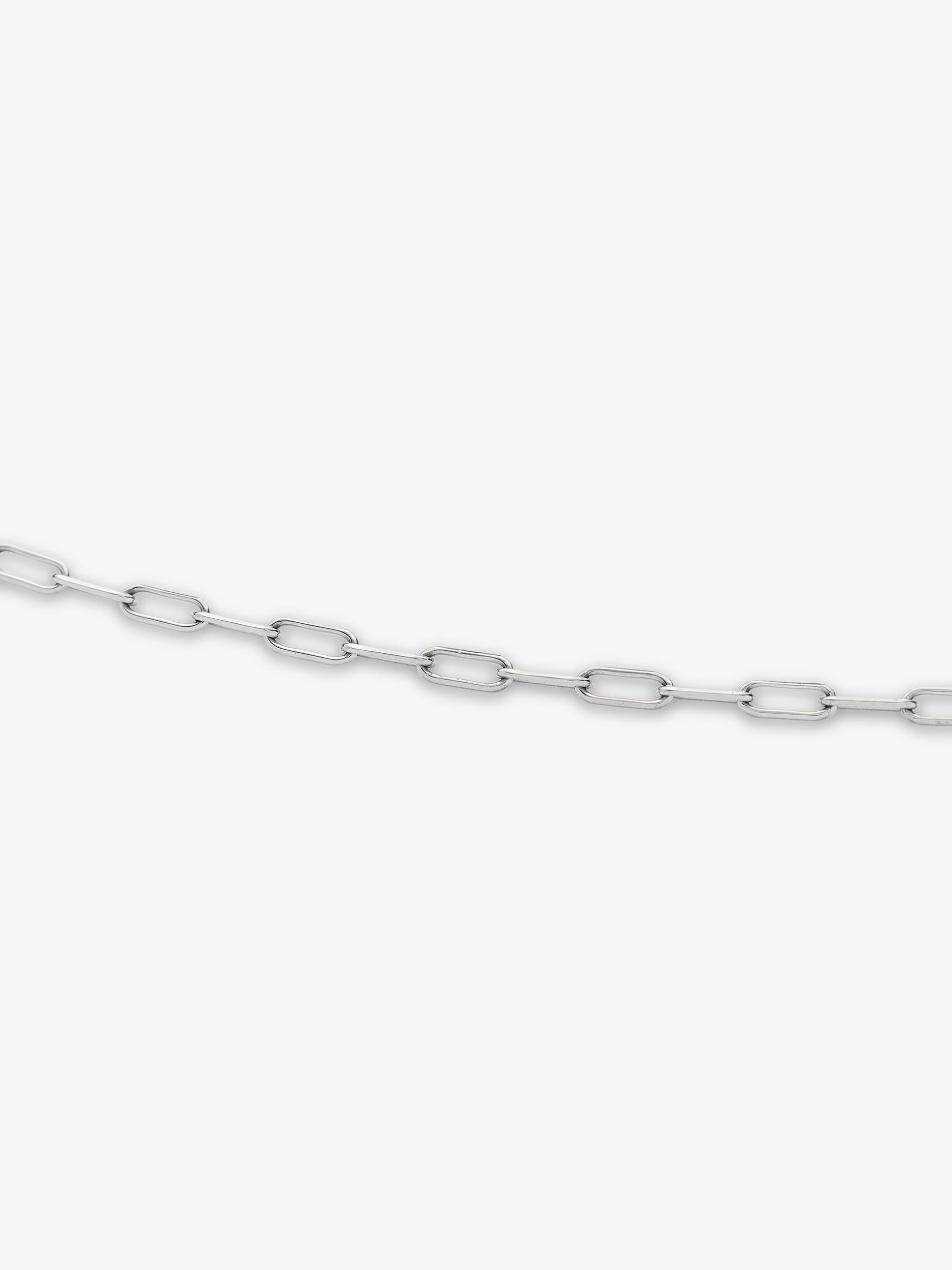 Missoma mini paperclip chain necklace silver (British brand)