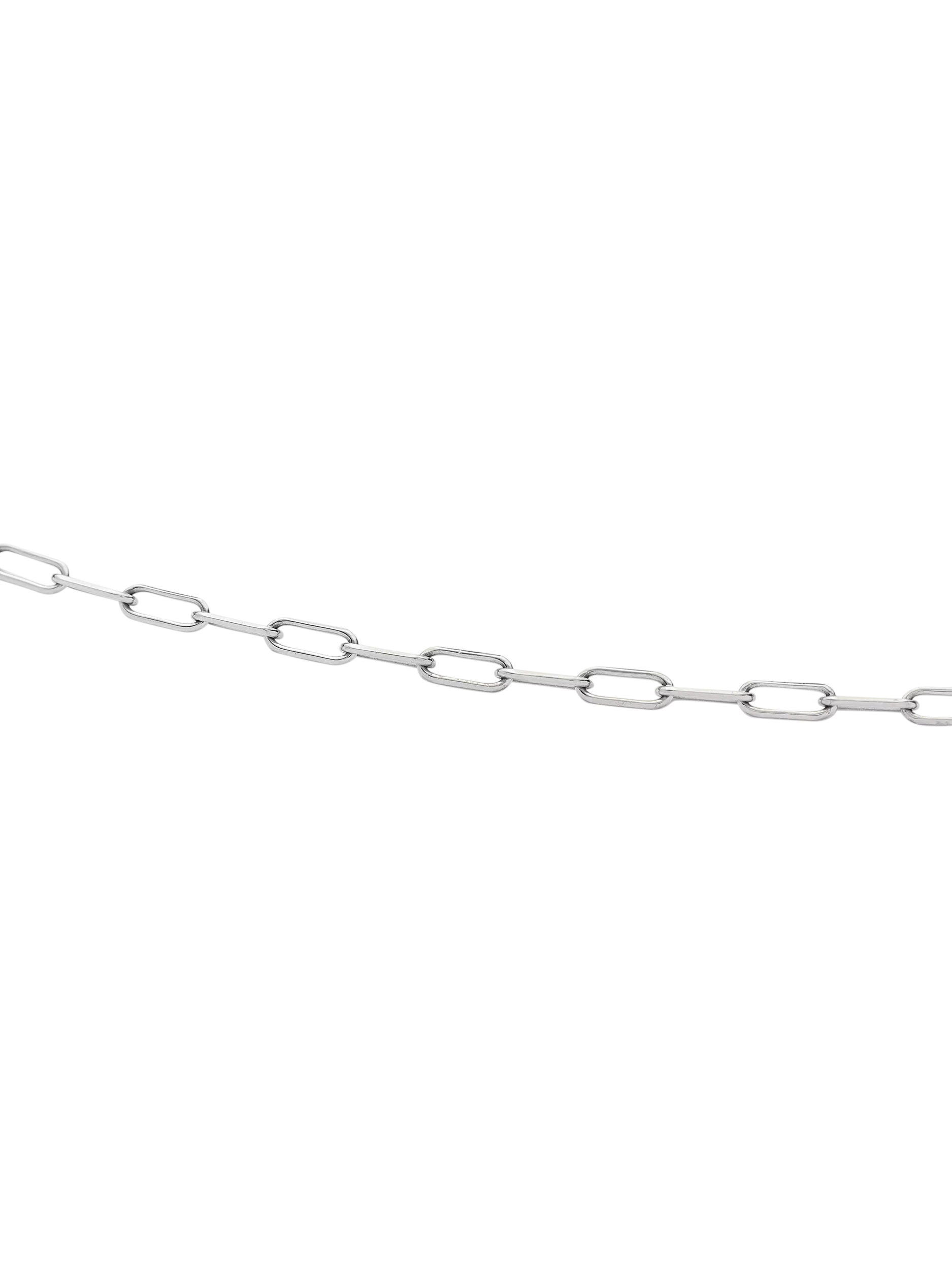 Missoma mini paperclip chain necklace silver (British brand)