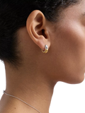 Astley Clarke Aurora Weave mixed metal hoop earrings gold silver, UK version