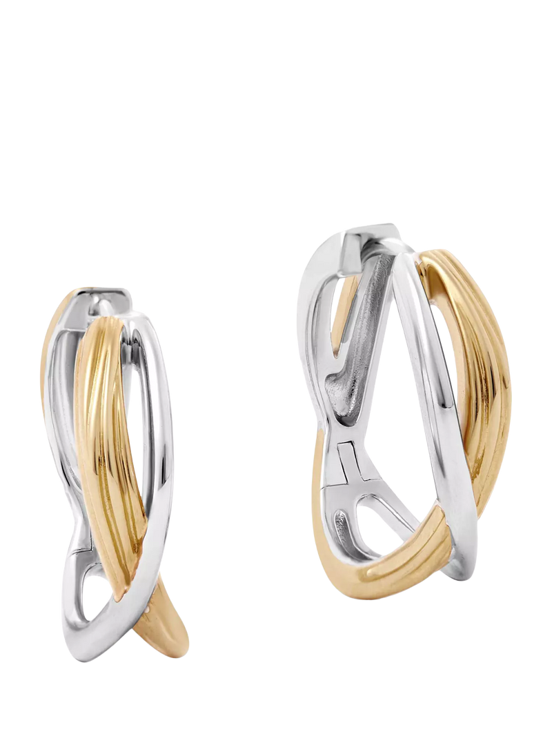 Astley Clarke gold and silver hoop earrings, imported from the UK