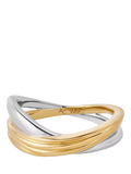 Astley Clarke Aurora Weave Mixed Metal Ring Gold/Silver