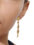 Monica Vinader asymmetric shell drop earrings gold vermeil - British product
