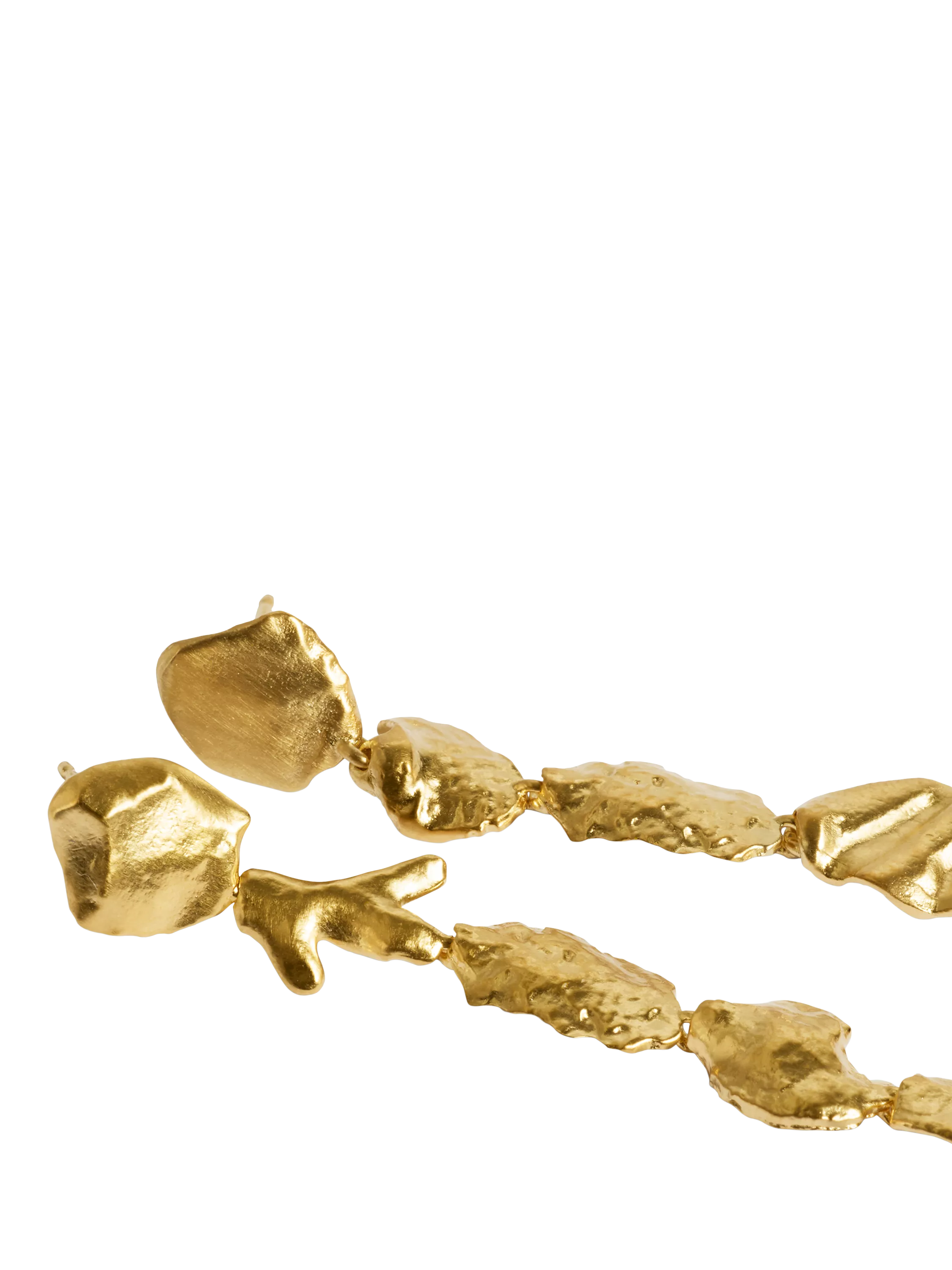 Monica Vinader asymmetric shell drop earrings gold vermeil - British product