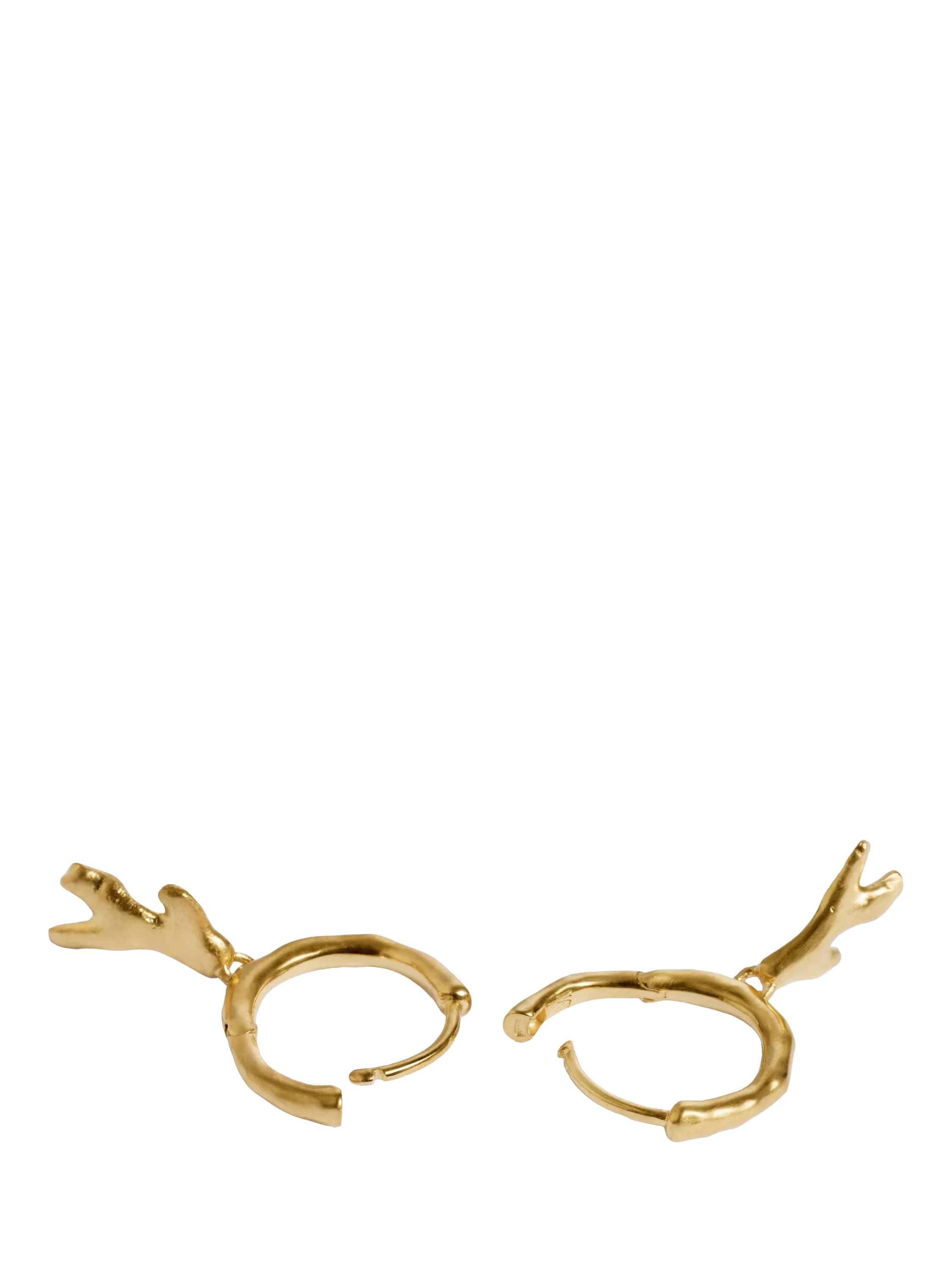 Monica Vinader coral huggie earrings gold vermeil - British product