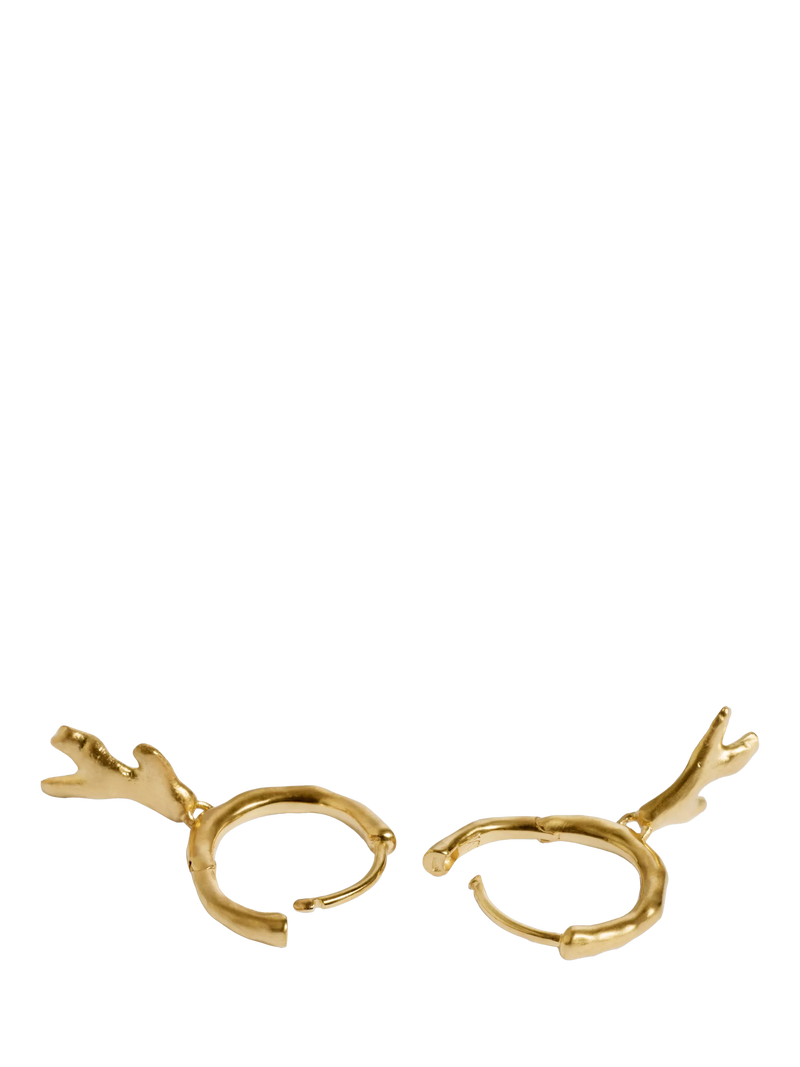 Monica Vinader coral huggie earrings gold vermeil - British product