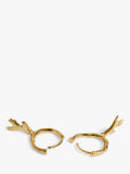 Monica Vinader coral huggie earrings gold vermeil - British product