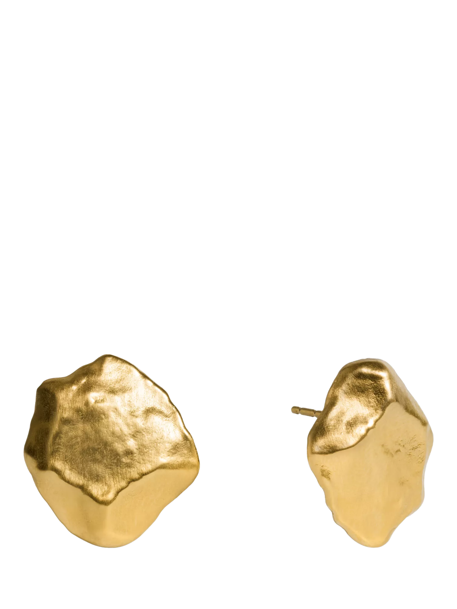 Monica Vinader Fragment large stud earrings gold - British product