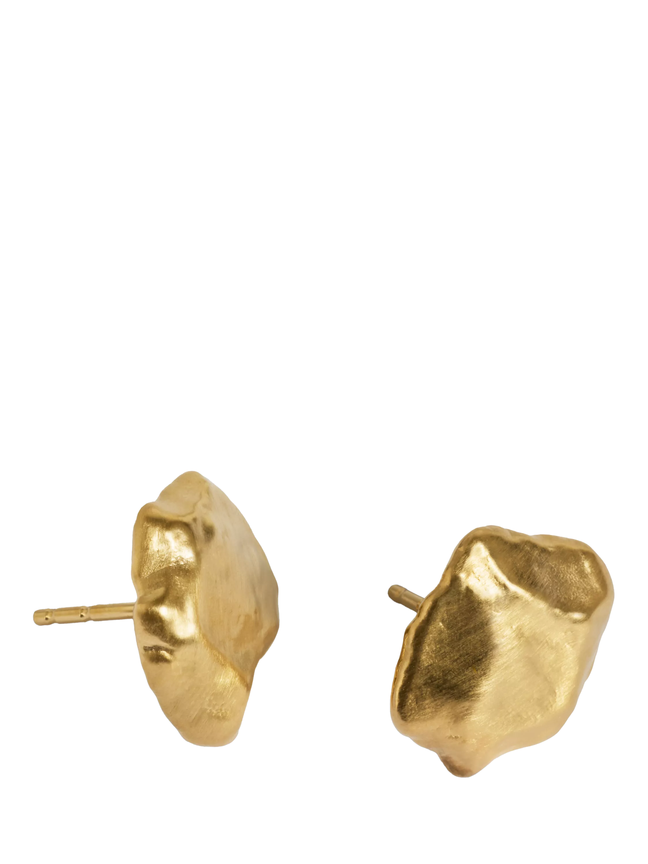 Monica Vinader Fragment large stud earrings gold - British product